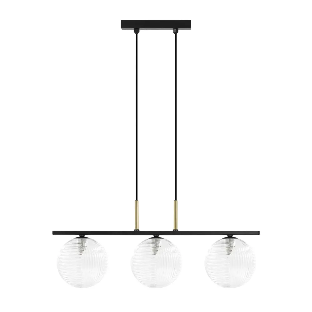 Suspension linéaire Kaja Aura 3L G9 H 90,0 cm