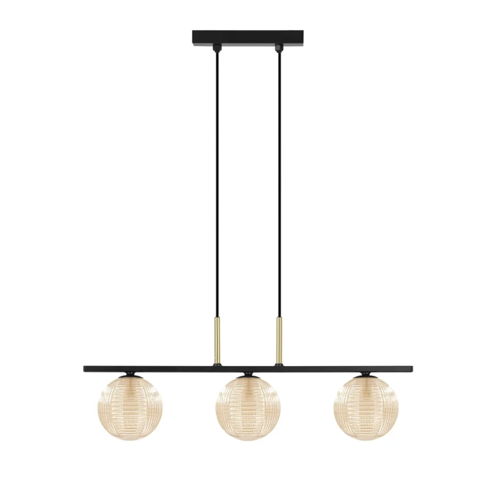 Suspension linéaire Kaja Aura 3L G9 H 90,0 cm