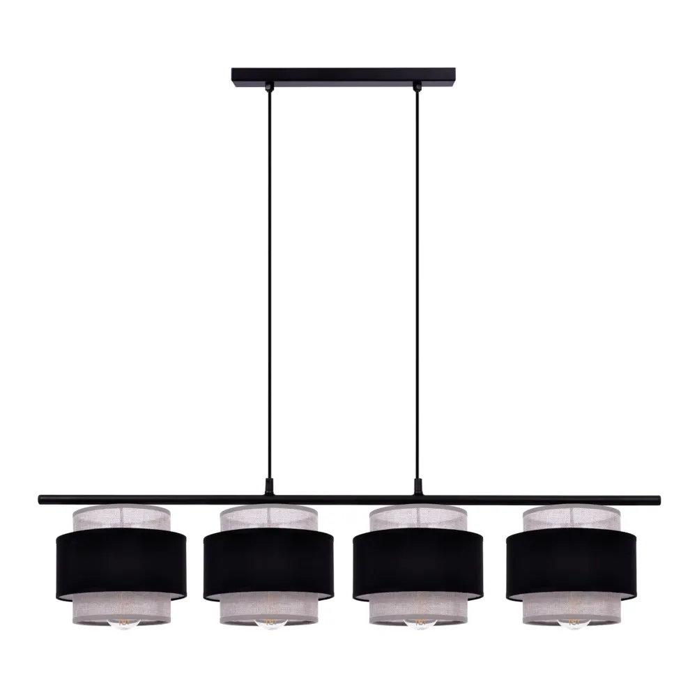 Suspension linéaire Kaja Etela 4L, douille E27, hauteur 100 cm