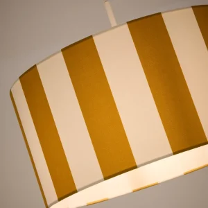 Abat-jour pour plafonnier Ciral à rayures jaune et blanc Ø 40 cm Kave Home Mauritius Mu