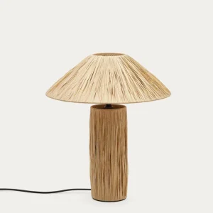 Lampe de table Samse en raphia naturel Kave Home Mauritius Mu