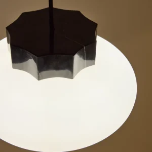 Plafonnier Idela en verre fumé et marbre noir Ø 26 cm Kave Home Mauritius