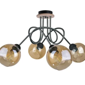 Plafonnier Keter Lighting Venus 4L, douille E27, hauteur 32,0 cm Black