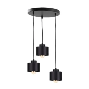 Suspension Keter Lighting Simply 3L, douille E27, hauteur 120 cm Black