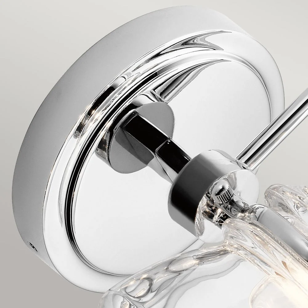 Applique murale Kichler (KL-TALLAND1-PC-BATH) Talland acier, verre G9
