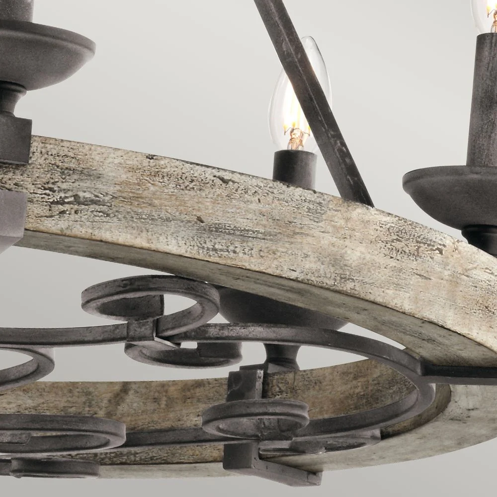 Lustre Kichler (KL-TAULBEE6) Taulbee en placage bois E14 6L