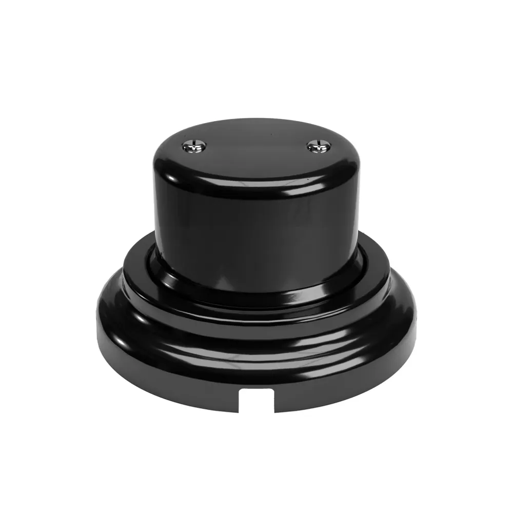 Kit boîte de dérivation et base en porcelaine - Noir