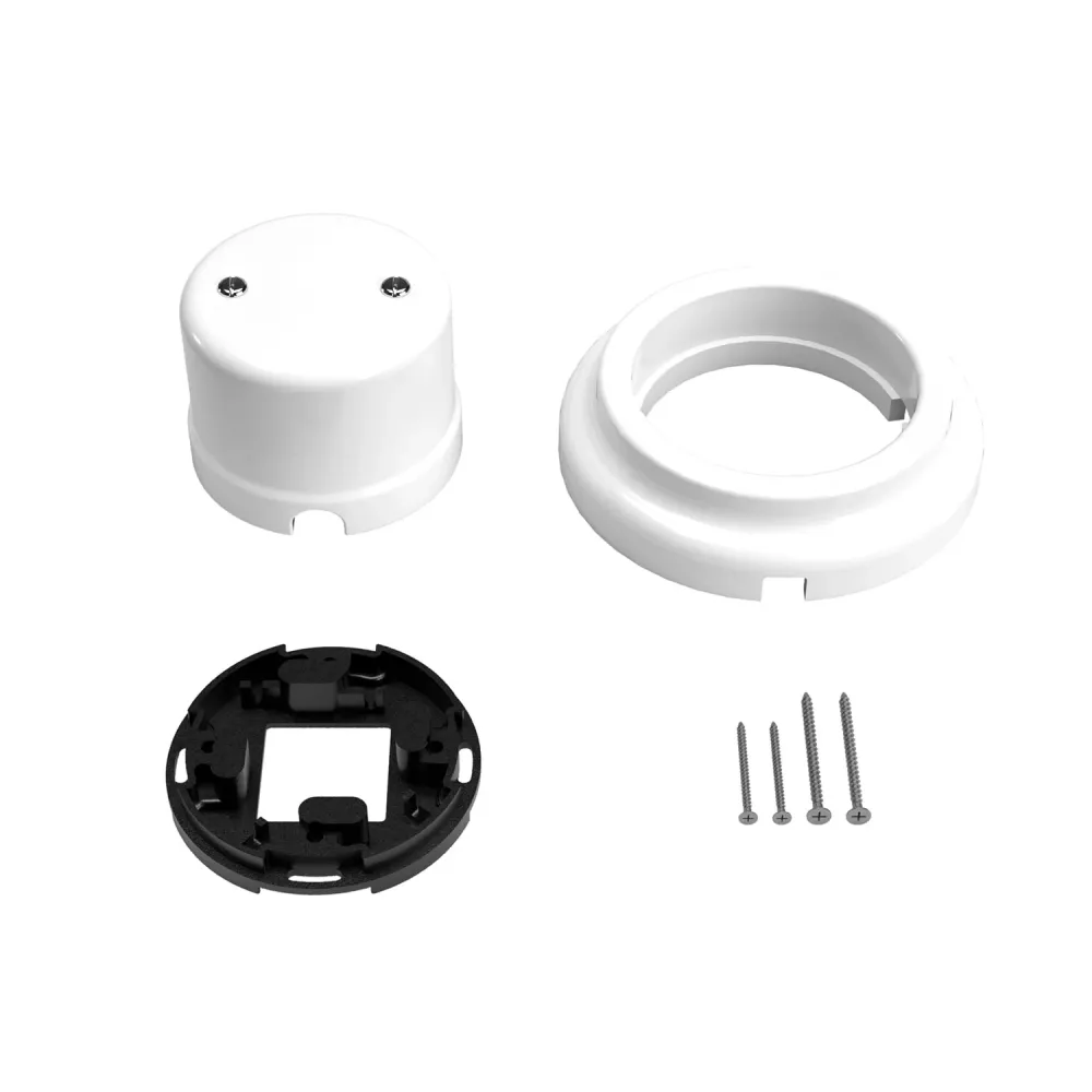 Kit boîte de dérivation et socle en porcelaine - Blanc
