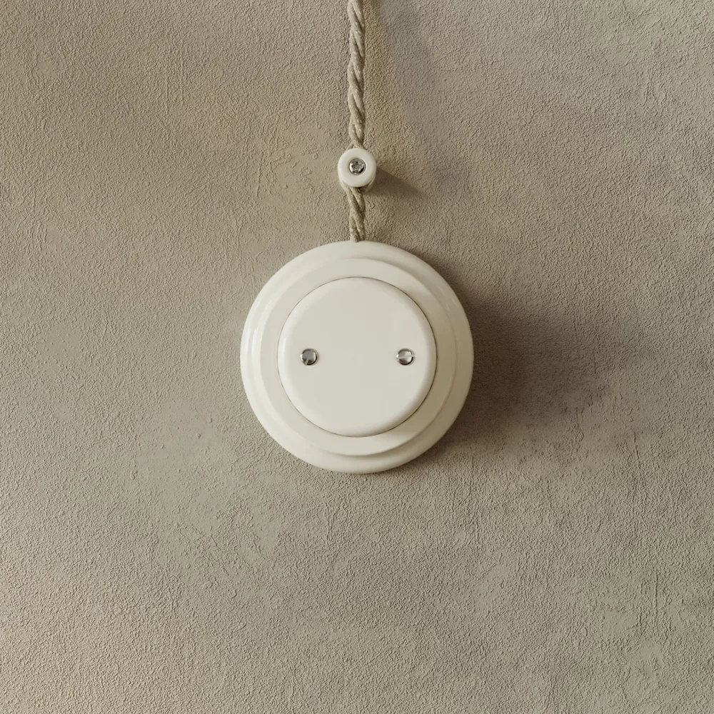 Kit boîte de dérivation et socle en porcelaine - Blanc