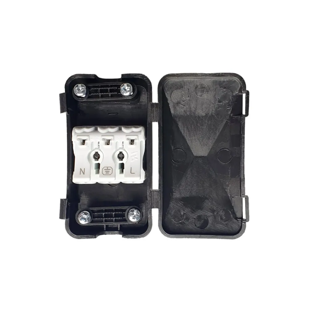 Kit de connexion avec boîte de protection pour câbles et double serre-câble