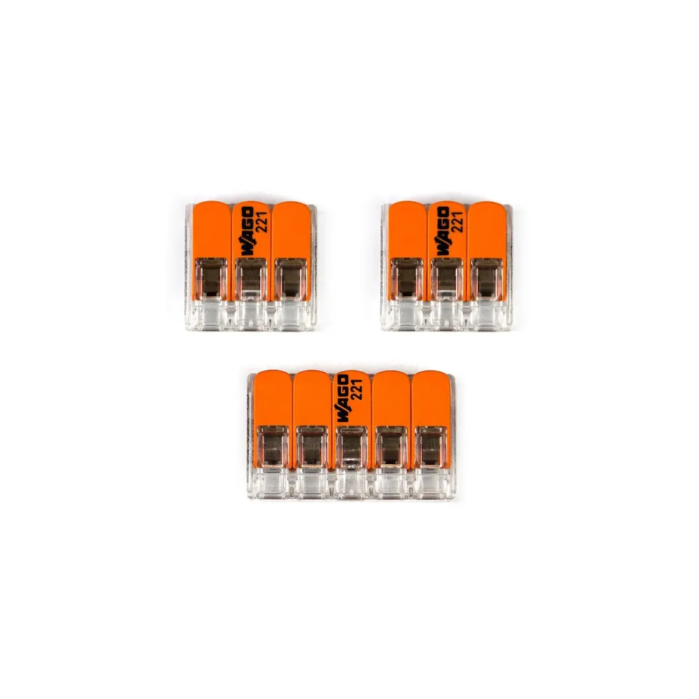 Kit de connexion WAGO compatible avec câble 3x pour pavillon à 2 trous