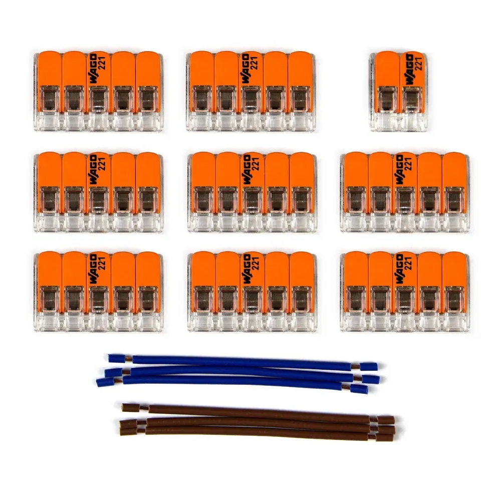 Kit de connexion WAGO compatible avec câble 2x pour pavillon à 12 trous