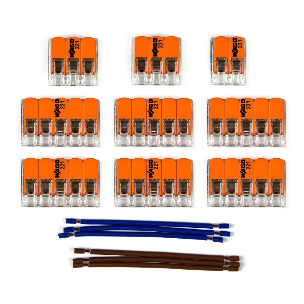 Kit de connexion WAGO compatible avec câble 2x pour pavillon à 11 trous