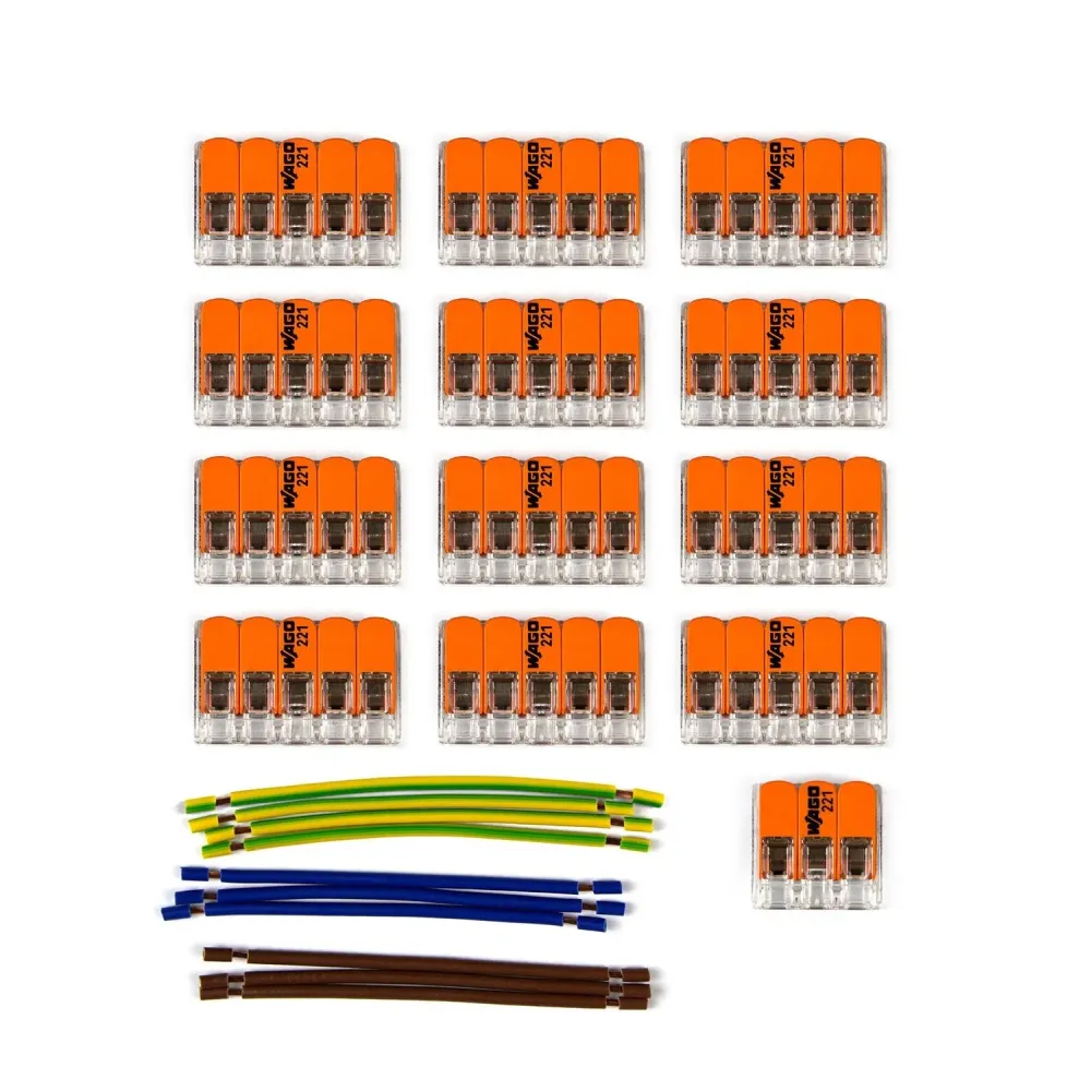 Kit de connexion WAGO compatible avec câble 3x pour pavillon à 13 trous
