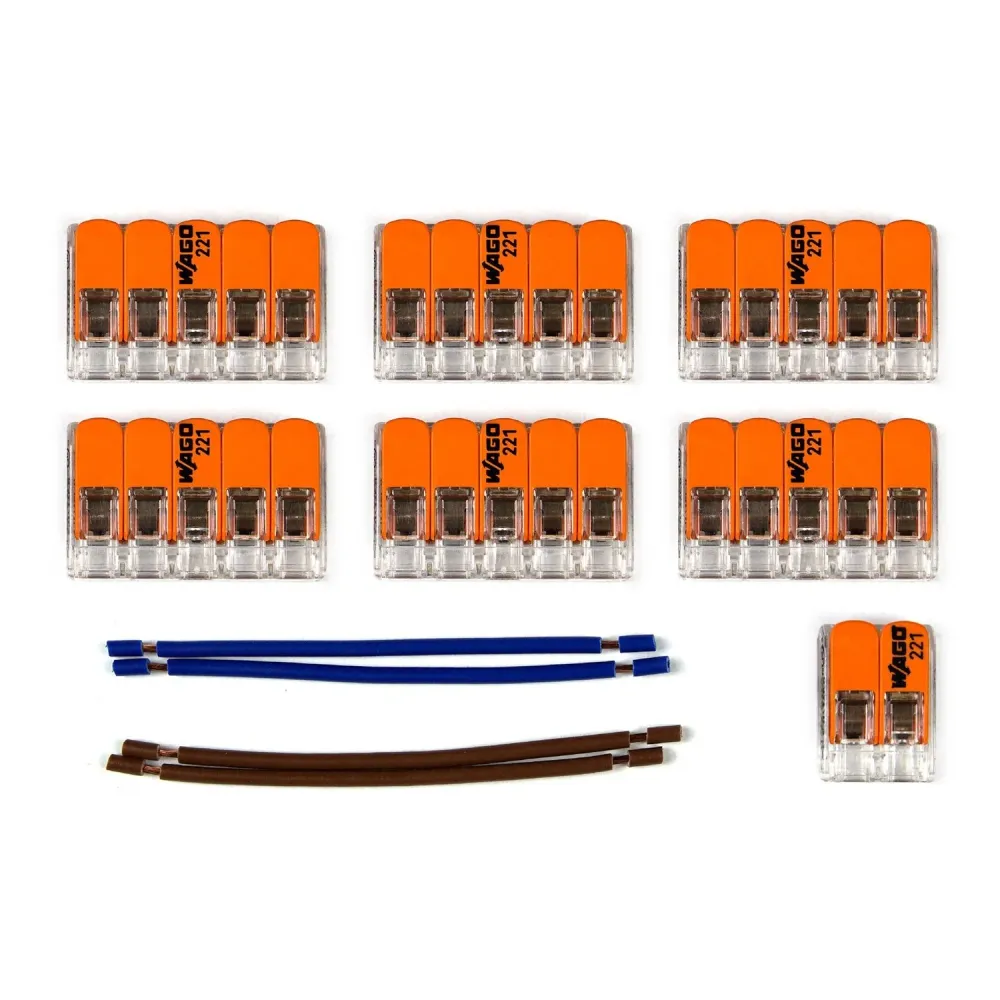 Kit de connexion WAGO compatible avec câble 2x pour pavillon à 10 trous