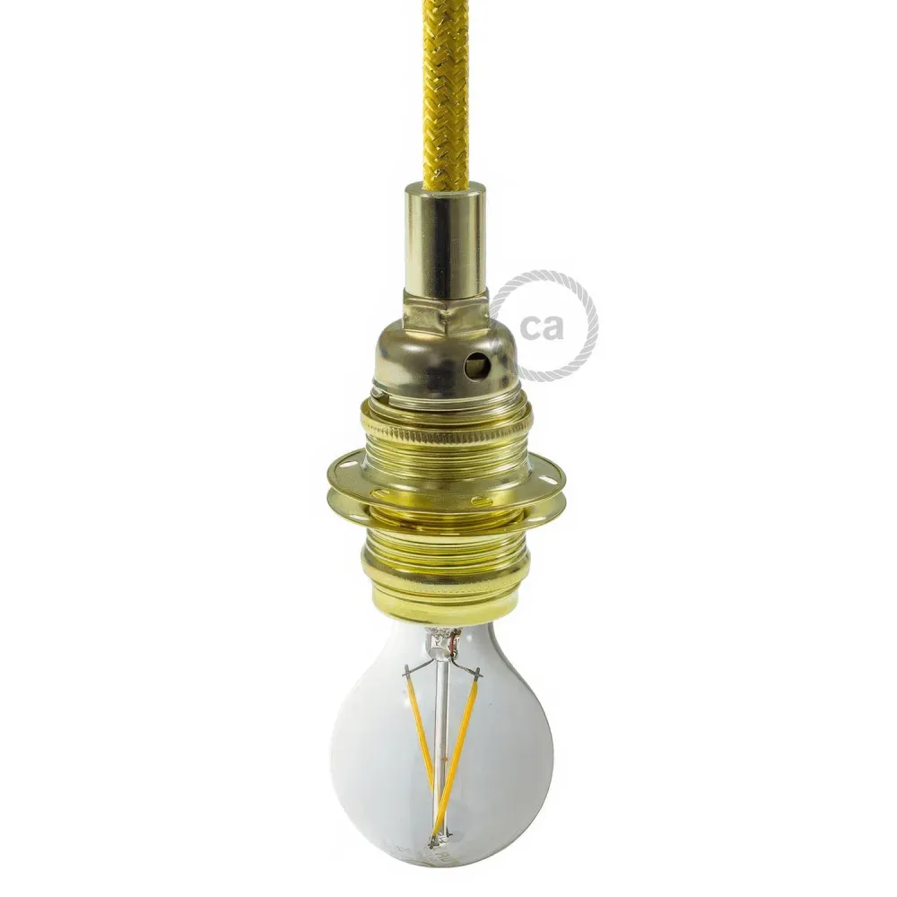 Kit douille ampoule bois 2XL E26 pour câbles corde - Blanc