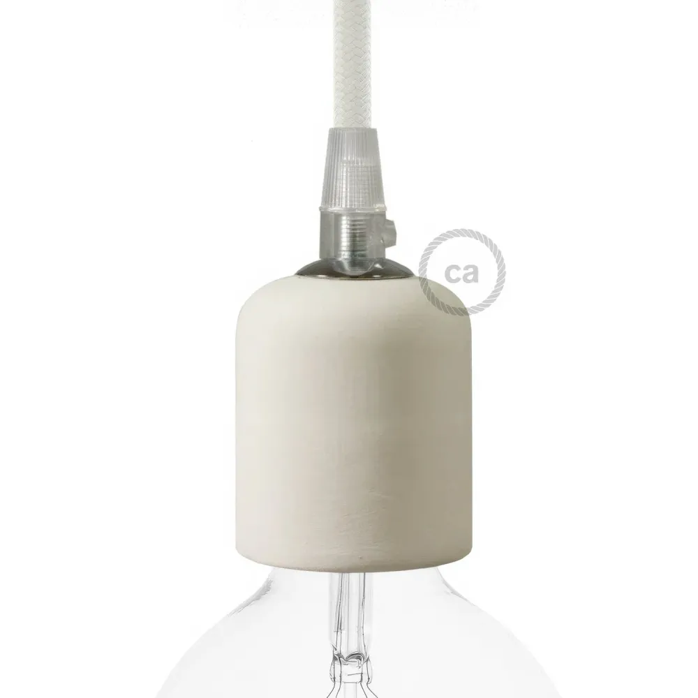 Kit douille ampoule E26 céramique fait main - Cookie