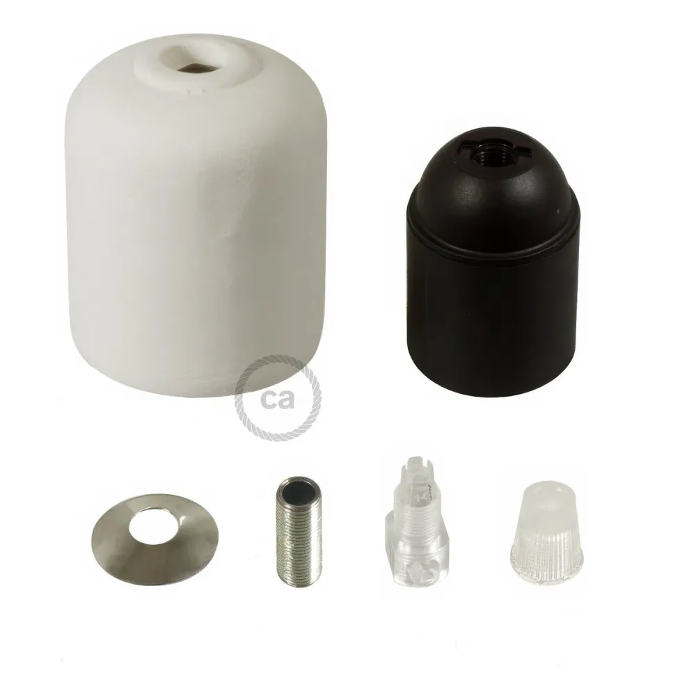 Kit douille ampoule E26 céramique fait main - Cookie