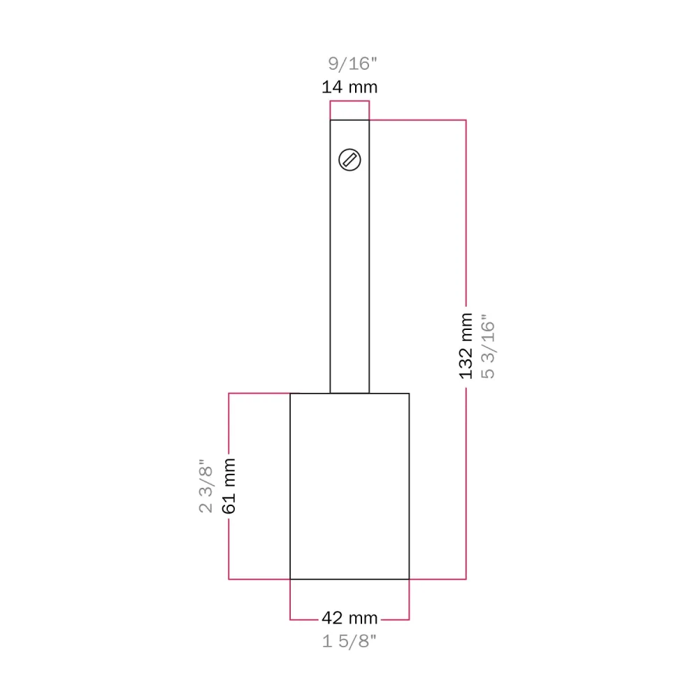 Kit douille E27 cylindrique en métal avec serre-câble de 7 cm - Cuivre satiné