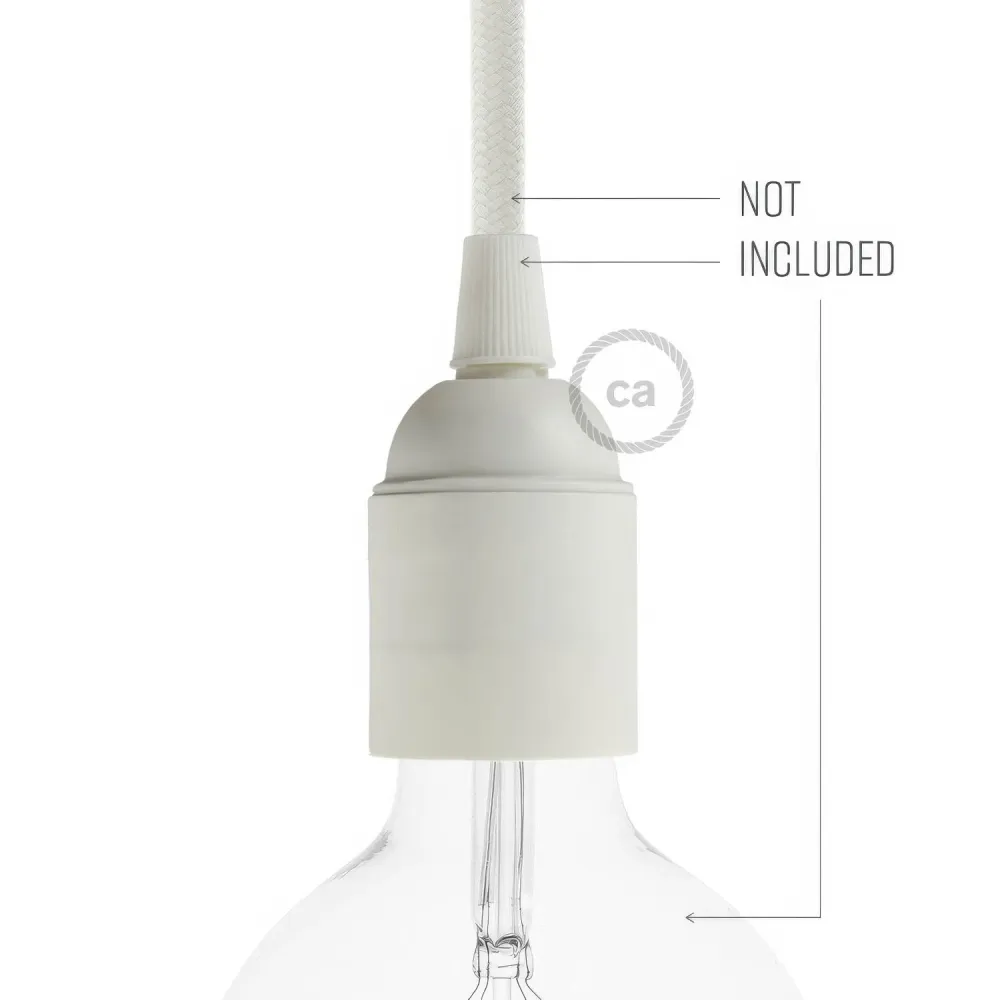 Kit douille E27 en thermoplastique - Blanc