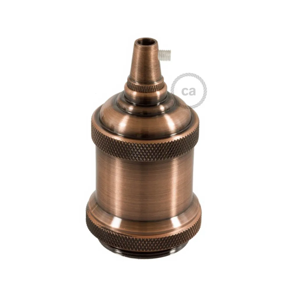 Kit douille vintage à simple collet E26 - Cuivre
