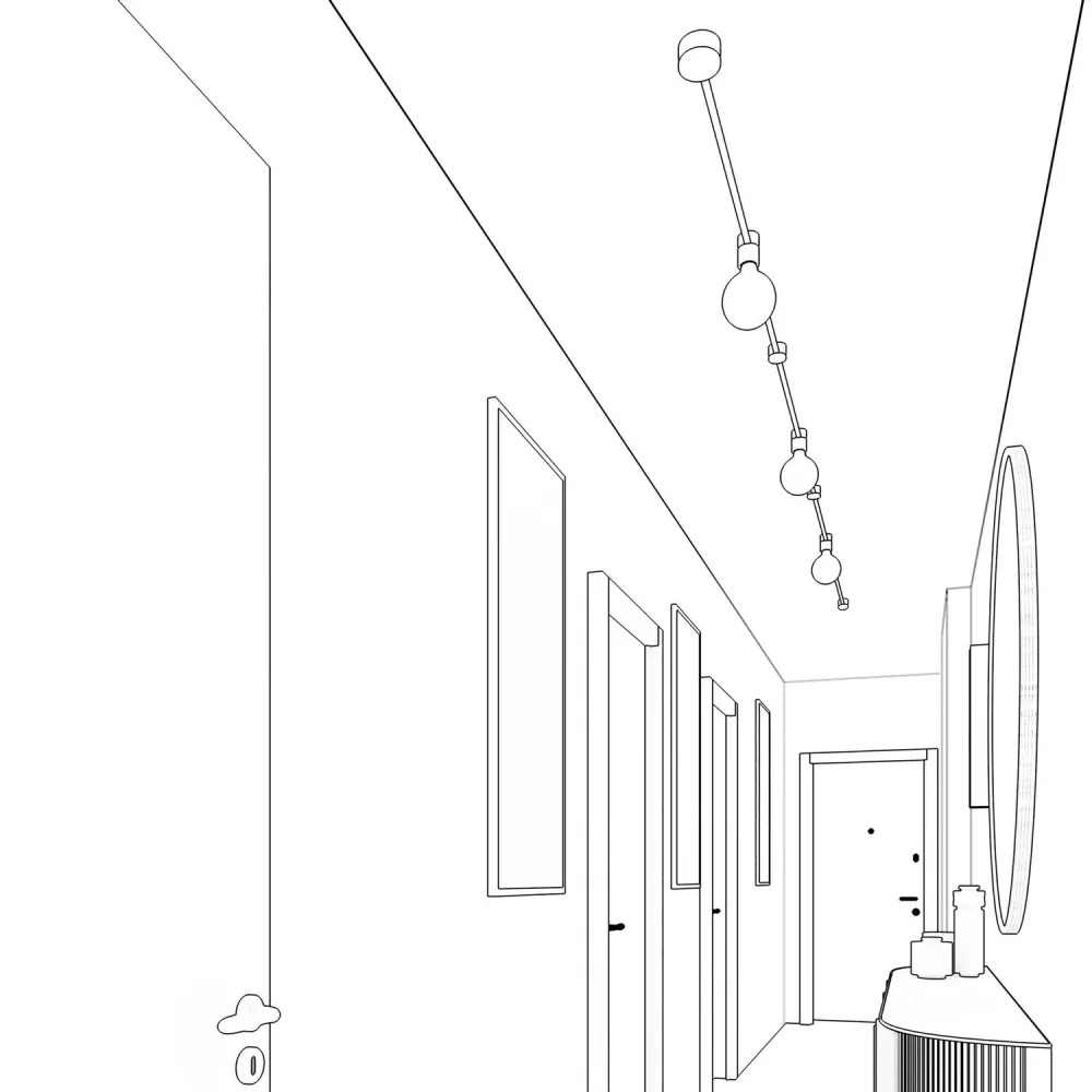 Kit Filé Linear - avec câble CZ04 de 5 m pour guirlande lumineuse et 7 éléments en bois pour intérieur