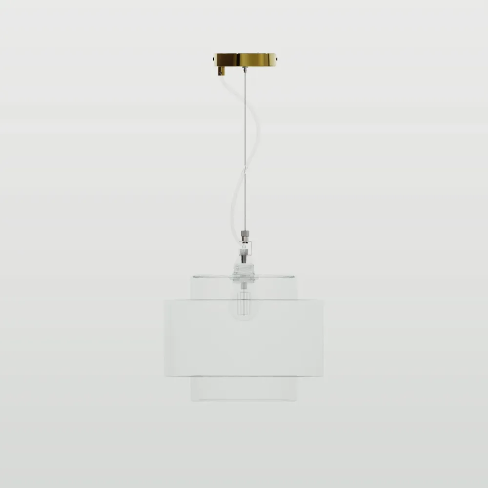 Kit Pavillon Ø 120 mm avec suspension en acier et balancier micrométrique - Laiton