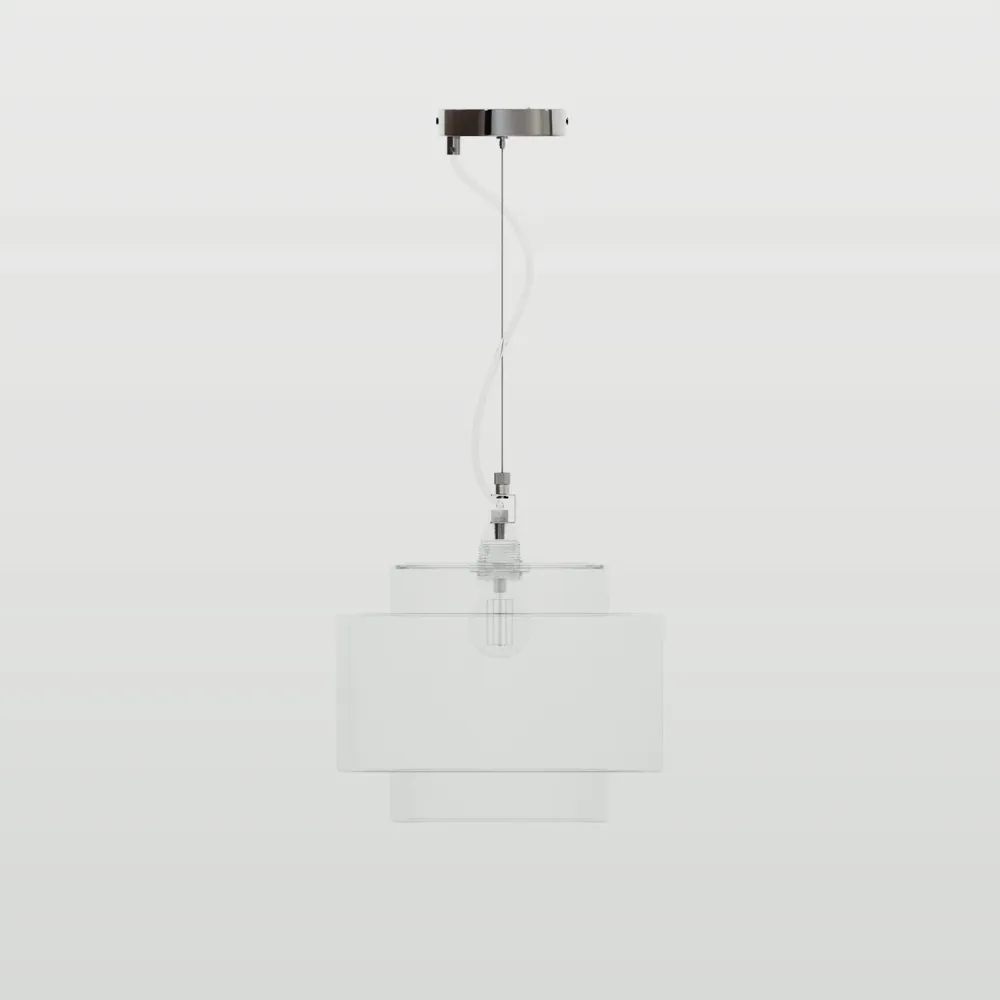 Kit Pavillon Ø 120 mm avec suspension en acier et balancier micrométrique - Chrome