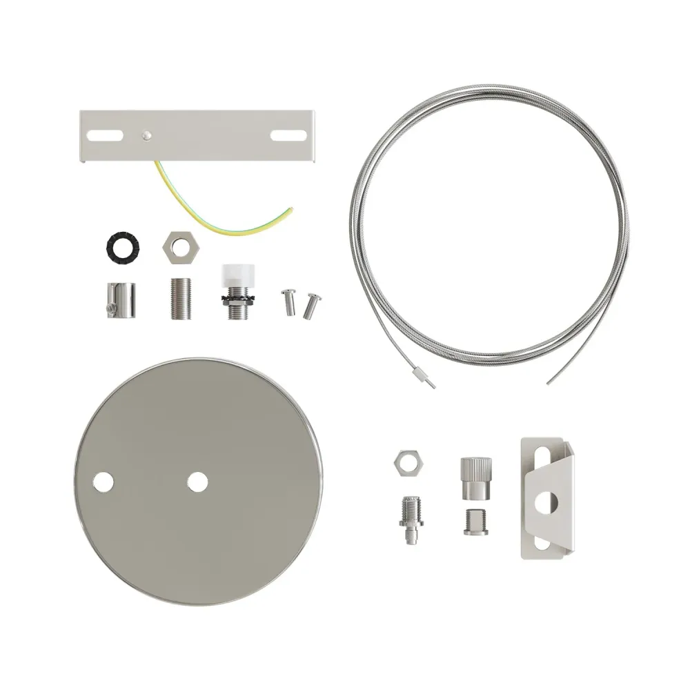 Kit Pavillon Ø 120 mm avec suspension en acier et balancier micrométrique - Chrome