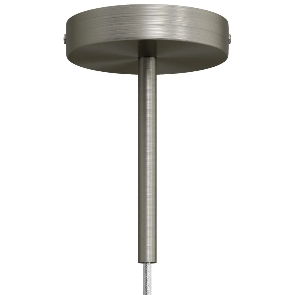 Kit pavillon cylindrique en métal avec serre-câble de 15 cm - Titane satiné