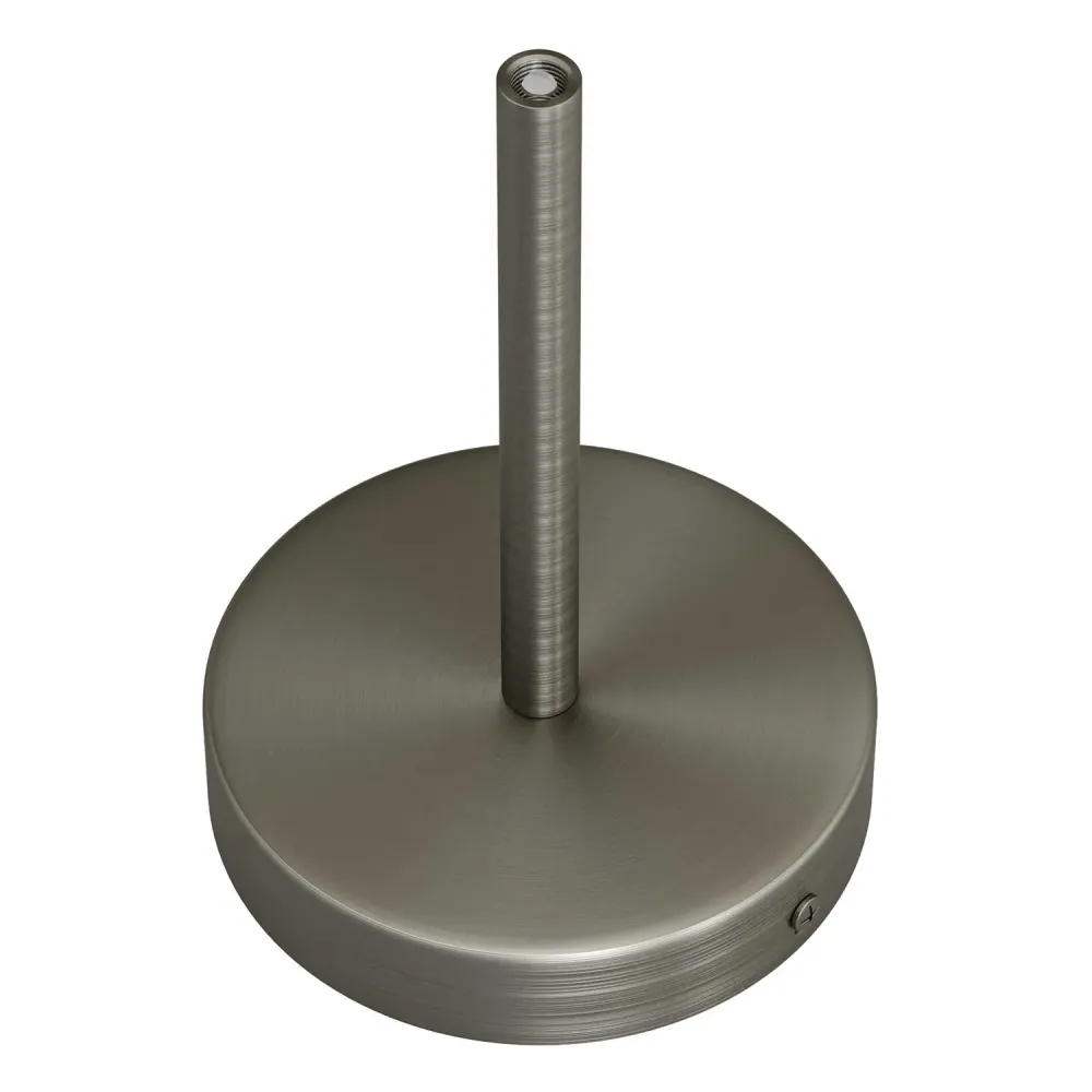 Kit pavillon cylindrique en métal avec serre-câble de 15 cm - Titane satiné