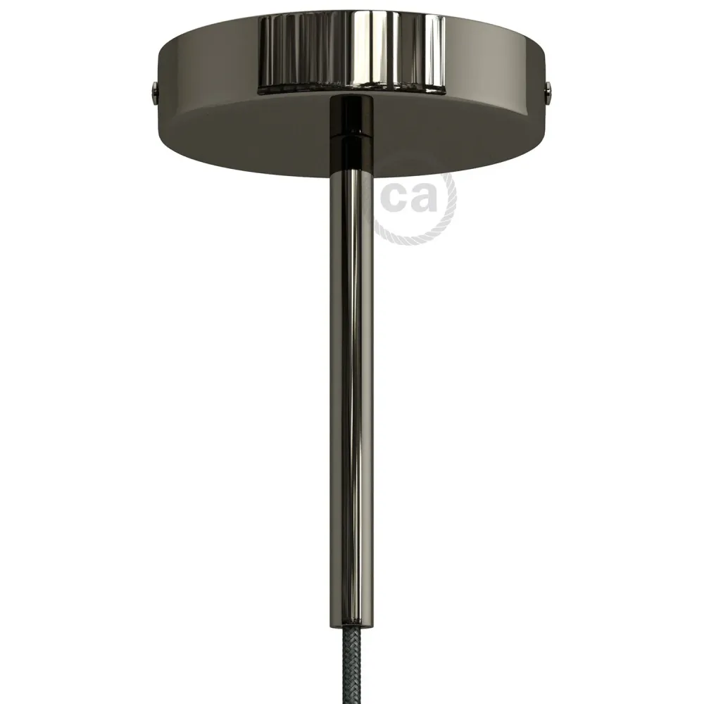Kit pavillon cylindrique en métal avec serre-câble de 15 cm - Noir perle