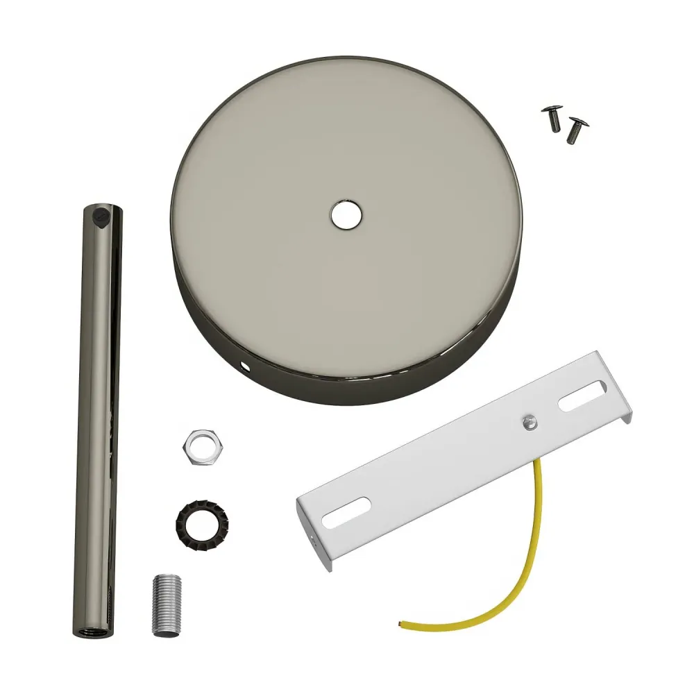 Kit pavillon cylindrique en métal avec serre-câble de 15 cm - Noir perle