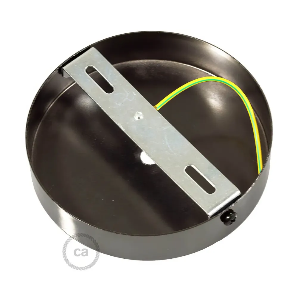 Kit pavillon cylindrique en métal avec serre-câble de 15 cm - Noir perle