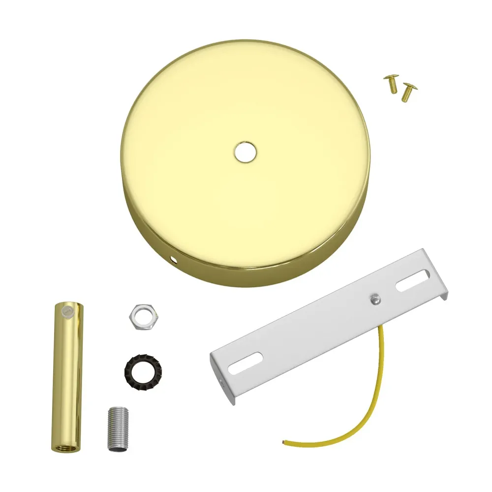 Kit pavillon cylindrique en métal avec serre-câble de 7 cm - Laiton