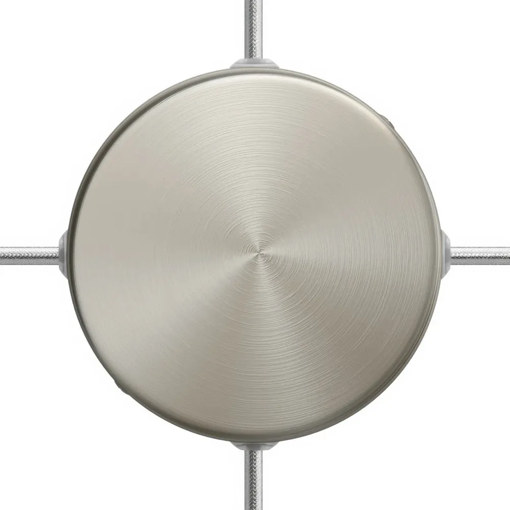 Kit pavillon cylindrique en métal à 4 trous latéraux (boîte de dérivation) - Titane satiné