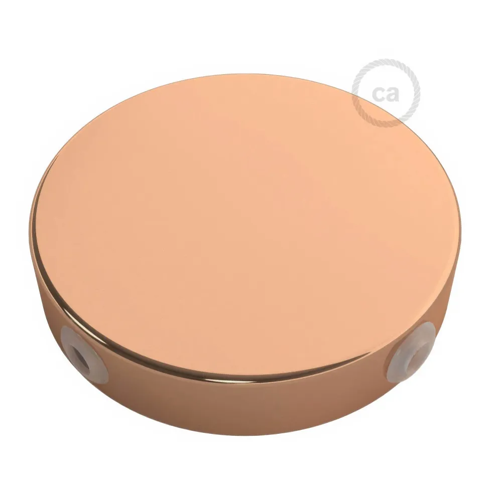 Kit pavillon cylindrique en métal à 4 trous latéraux (boîte de dérivation) - Cuivre