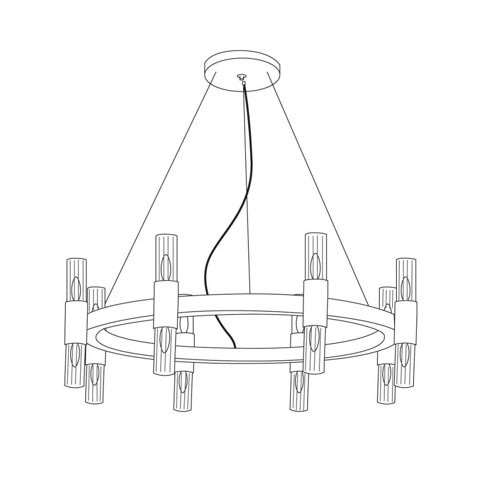 Lustre Kolarz en verre GIRO Gold