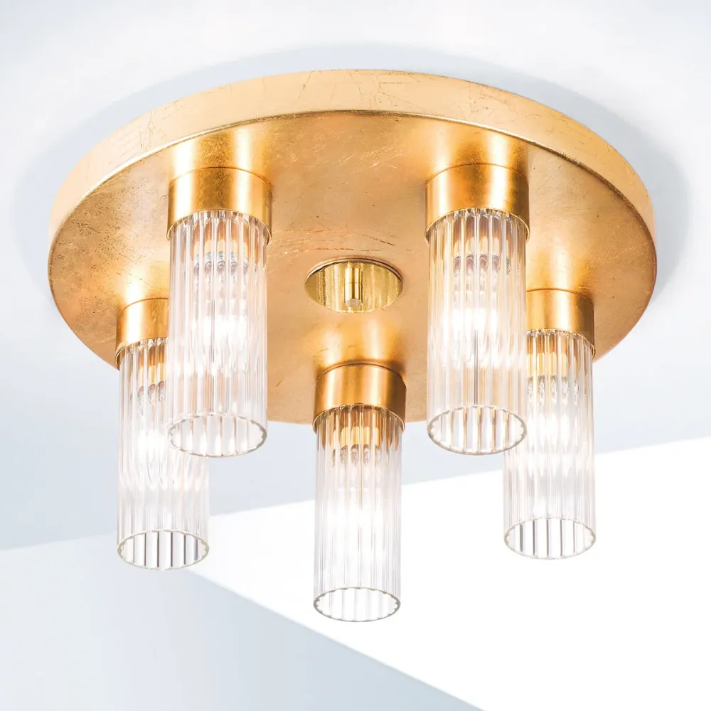 Plafonnier encastré Kolarz en verre GIRO Gold