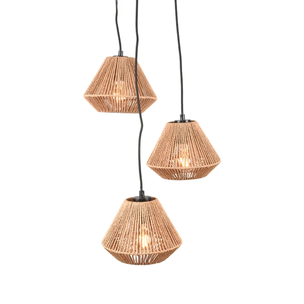 LABEL51 Suspension Ibiza - Naturel - Jute - 3 Lumières