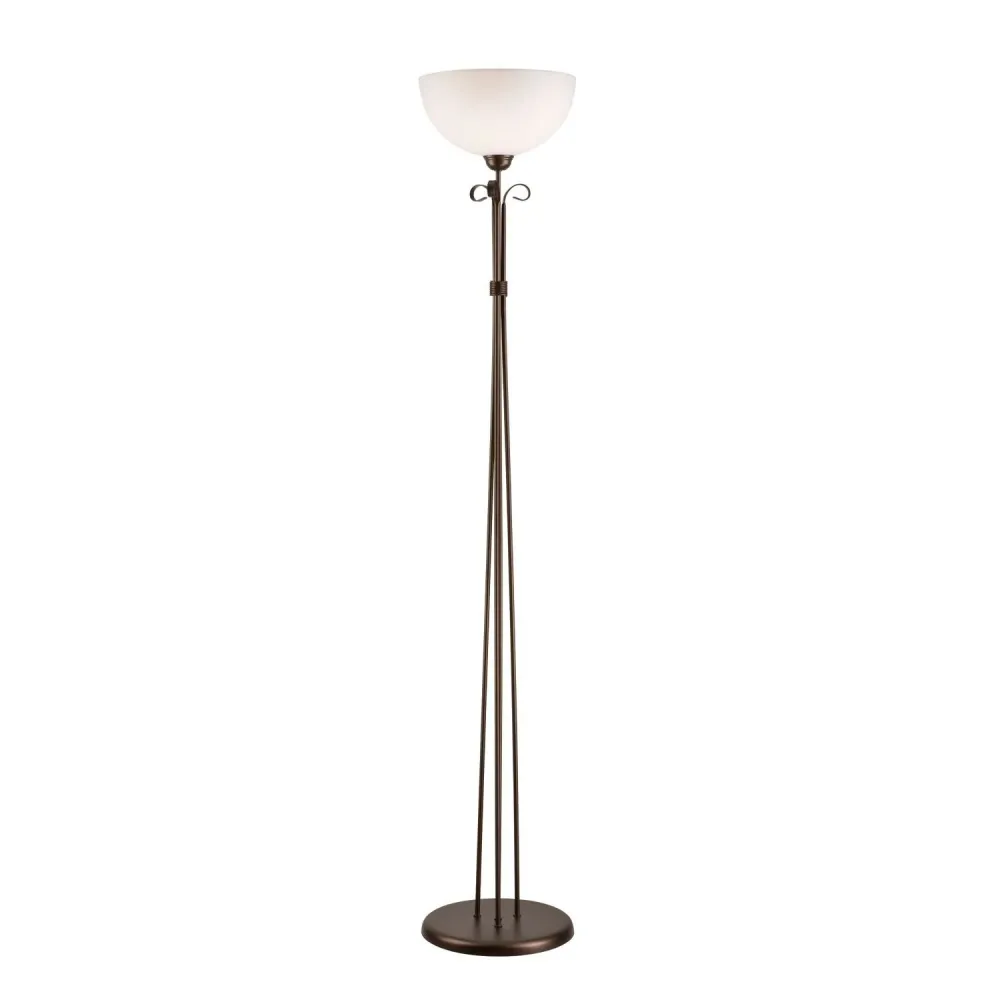 Lampadaire Lamkur Adelle brun acier E27 H 166 cm Brown