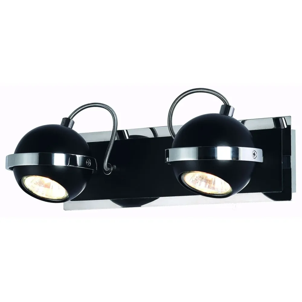 Lampe pour meubles Lamkur Marc acier noir GU10 H 14 cm