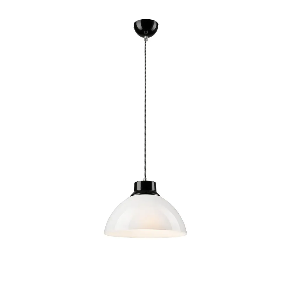 Suspension Lamkur en acier blanc E27 H 83 cm White