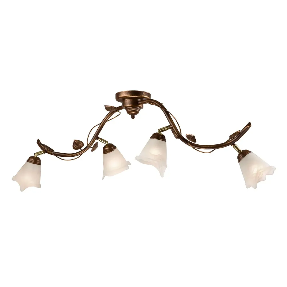 Suspension Lamkur Bluszcz acier brun E14 H 20 cm