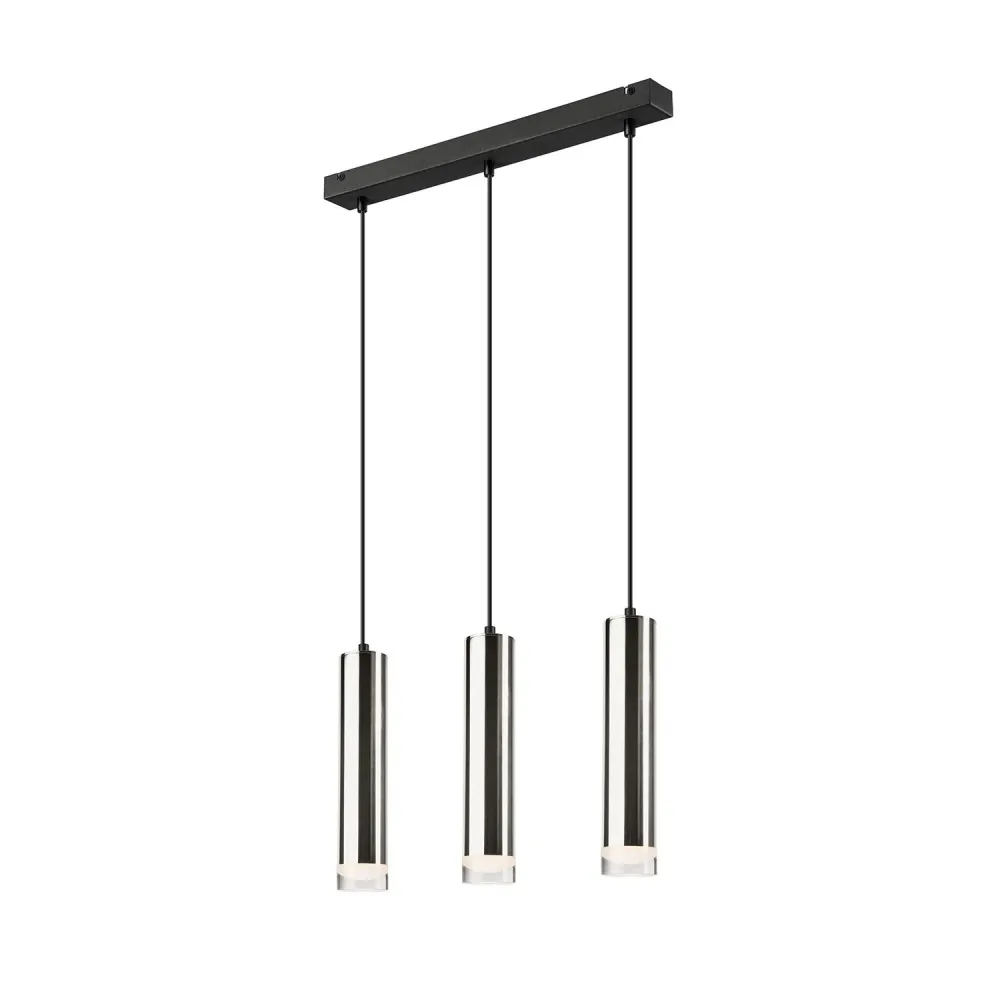 Suspension Lamkur Diego en aluminium doré E27 H 90 cm Gold