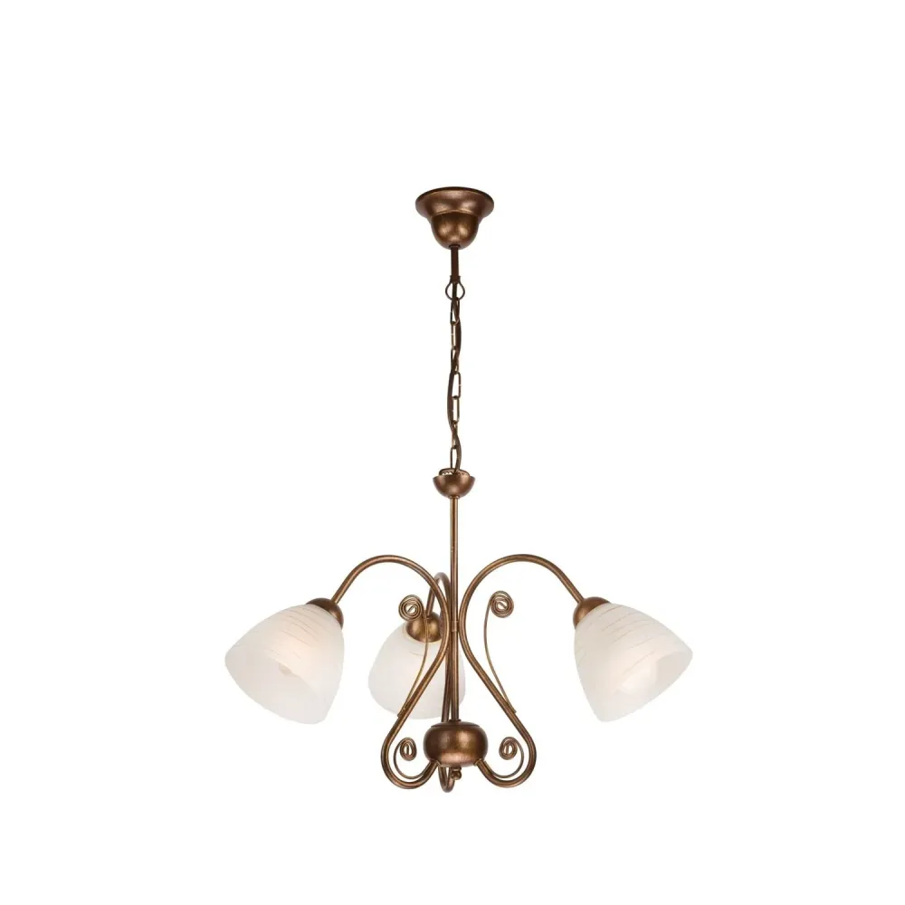 Suspension Lamkur Emilio en acier brun E27 H 75 cm Brown