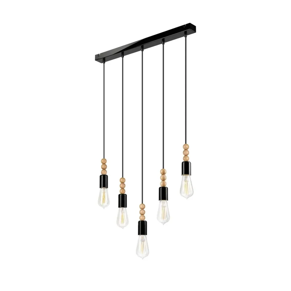 Suspension Lamkur Simon en acier blanc E27 H 94 cm White