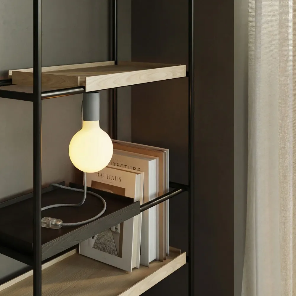 Lampada magnetica plug- con attacco E27 - Grigio