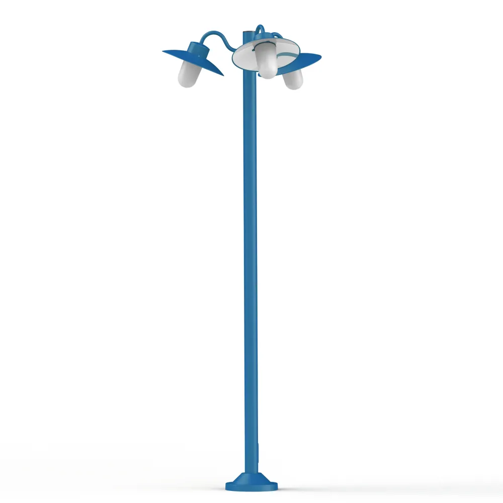 Lampadaire Belcour N°6 opale Bleu Azur mat 134 106012134