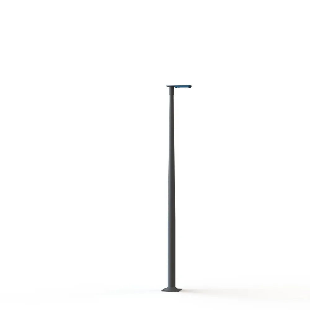 Lampadaire Hector N°2 LED Sym 35W 2700K 1-10V Bleu 134, Support Gris 107 182339134